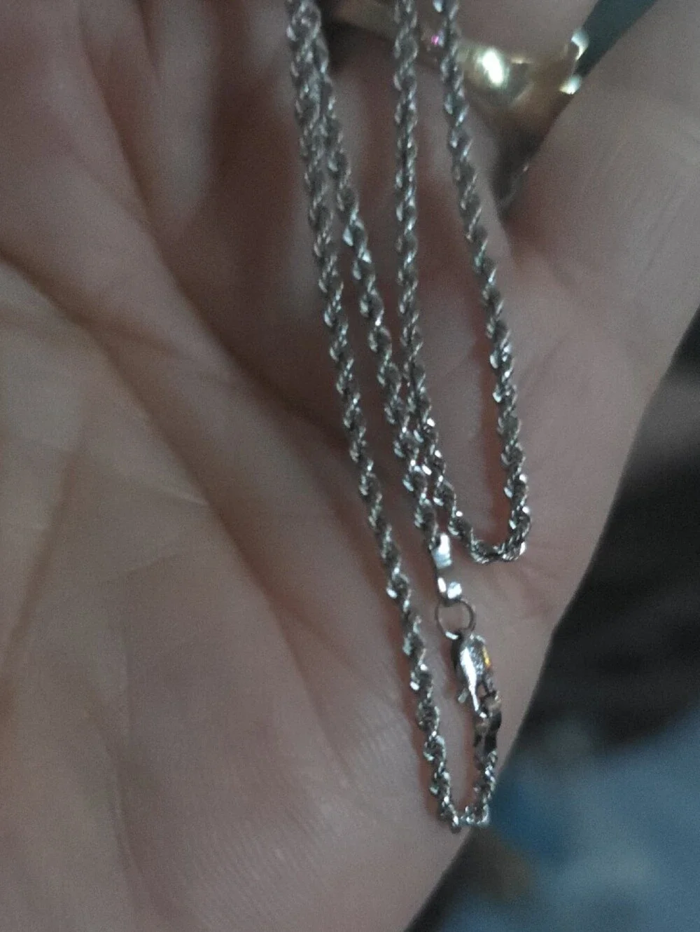 vintage 14kt rope necklace polished 14kt